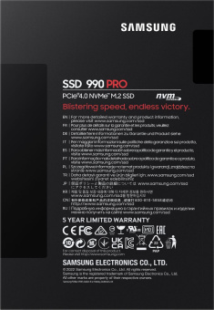 Накопитель SSD Samsung PCIe 4.0 x4 4TB MZ-V9P4T0BW 990 Pro M.2 2280 от магазина РЭССИ