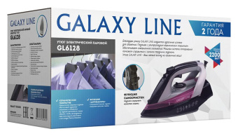Утюг Galaxy Line GL 6128 2200Вт черный/фиолетовый от магазина РЭССИ