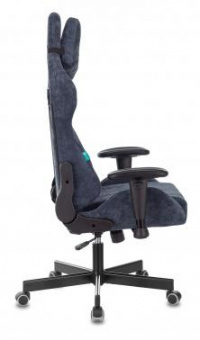 Кресло игровое Zombie VIKING KNIGHT Fabric синий Light-27 с подголов. крестов. металл от магазина РЭССИ