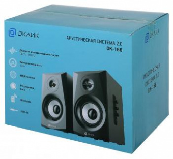 Колонки Оклик OK-166 BT 2.0 черный 40Вт BT от магазина РЭССИ