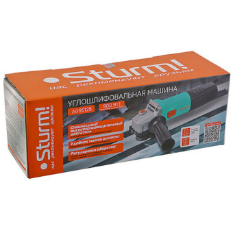 Углошлифовальная машина Sturm! AG95125 900Вт 10000об/мин рез.шпин.:M14 d=125мм от магазина РЭССИ