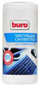 Салфетки Buro BU-Tsurface для поверхностей туба 100шт влажных от магазина РЭССИ