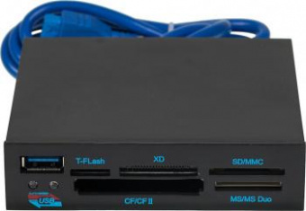 Устройство чтения карт памяти USB3.0 GL3233 SuperSpeed ALL-in-ONE черный от магазина РЭССИ