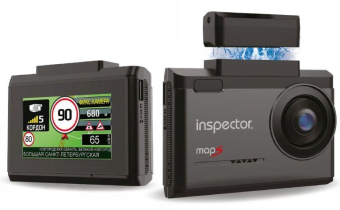 Видеорегистратор с радар-детектором Inspector MapS GPS ГЛОНАСС черный от магазина РЭССИ