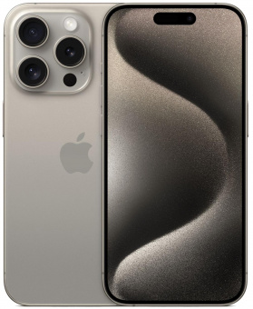 Смартфон Apple A3104 iPhone 15 Pro 256Gb титан моноблок 3G 4G 2Sim 6.1" 1179x2556 iOS 17 48Mpix 802.11 a/b/g/n/ac/ax NFC GPS GSM900/1800 TouchSc Protect от магазина РЭССИ