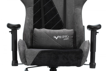 Кресло игровое Zombie VIKING X Fabric серый/черный с подголов. крестов. пластик от магазина РЭССИ