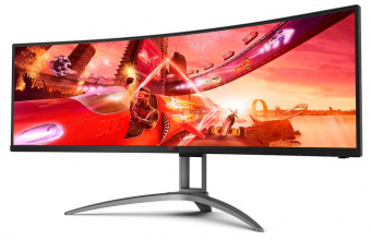 Монитор AOC 48.8" AG493UCX2 черный VA LED 4ms 32:9 HDMI M/M матовая HAS 3000:1 400cd 178гр/178гр 5120x1440 165Hz DP 2K USB 4.43кг от магазина РЭССИ