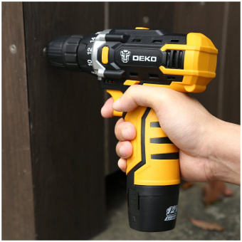 Дрель-шуруповерт Deko DKCD12FU-Li-Ion аккум. патрон:быстрозажимной (кейс в комплекте) (063-4117) от магазина РЭССИ