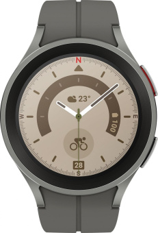Смарт-часы Samsung Galaxy Watch 5 Pro 45мм 1.4" Super AMOLED корп.серый рем.серый (SM-R920NZTACIS) от магазина РЭССИ