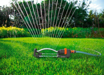 Дождеватель Gardena Aqua S + 1169-20 осцилирующий (в комп.:2 предмета) черный (18701-34.000.00) от магазина РЭССИ