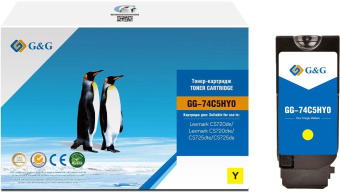 Картридж лазерный G&G GG-74C5HY0 74C5HY0 желтый (12000стр.) для Lexmark CS720de/CS720dte/CS725dte/CS725de от магазина РЭССИ