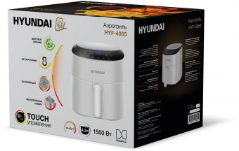 Аэрогриль Hyundai HYF-4055 1500Вт белый/черный от магазина РЭССИ
