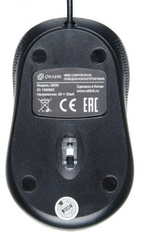Мышь Оклик 385M черный/серый оптическая (1600dpi) USB для ноутбука (3but) от магазина РЭССИ