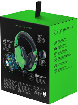 Наушники с микрофоном Razer Blackshark V2 X зеленый 1.3м мониторные оголовье (RZ04-03240600-R3M1) от магазина РЭССИ