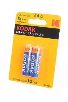 Элемент питания Kodak MAX Super Alkaline LR6 BL2 от магазина РЭССИ