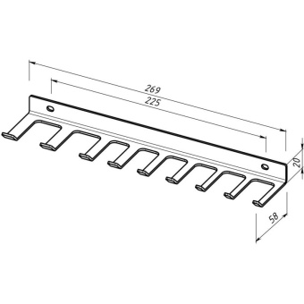 Настенный держатель для гаечных ключей EMBODIMENT черный EMB-WOW-WLS-B от магазина РЭССИ