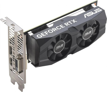 Видеокарта Asus PCI-E 4.0 RTX3050-O6G-LP-BRK NVIDIA GeForce RTX 3050 6Gb 96bit GDDR6 1507/14000 DVIx1 HDMIx1 DPx1 HDCP Ret low profile от магазина РЭССИ