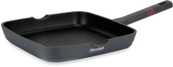 Сковорода Rondell Stripes RDA-1616 квадратная 28см покрытие: Xylan Plus ручка несъемная (без крышки) серый от магазина РЭССИ
