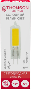Лампа светодиодная Thomson TH-B4219 4Вт цок.:G4 капсул. 220B 6500K св.свеч.бел.хол. (упак.:1шт) от магазина РЭССИ