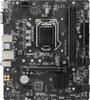 Материнская плата MSI PRO H510M-B (10Gen only) Soc-1200 Intel H510 2xDDR4 mATX AC`97 8ch(7.1) GbLAN+VGA+HDMI от магазина РЭССИ