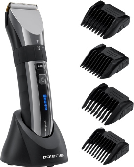 Машинка для стрижки Polaris PHC 3017RC Argan Therapy Pro черный/серебристый (насадок в компл:5шт) от магазина РЭССИ