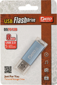 Флеш Диск Dato 8Gb DS7012 DS7012B-08G USB2.0 синий от магазина РЭССИ