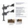 Картинка Кронштейн для мониторов ЖК Kromax OFFICE-4 черный 15"-32" макс.8кг настольный поворот и наклон от магазина РЭССИ Кронштейн для мониторов ЖК Kromax OFFICE-4 черный 15"-32" макс.8кг настольный поворот и наклон от магазина РЭССИ