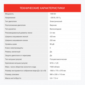 Триммер электрический Starwind ET-1400B 1400Вт разбор.штан. реж.эл.:леска/нож упак.:1шт. от магазина РЭССИ