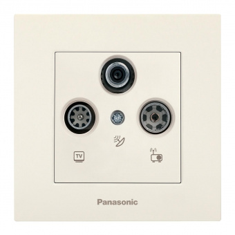 Розетка телев. Panasonic Karre Plus WKTC04632BG-RU концевая скрыт. IP20 бежевый (упак.:1шт) от магазина РЭССИ