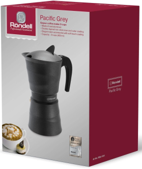 Кофеварка гейзерн. Rondell Pacific Grey RDA-1901 0.45л алюминий серый от магазина РЭССИ