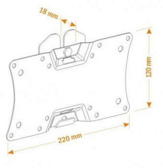 Кронштейн для телевизора Holder LCDS-5060 черный глянец 19"-32" макс.30кг настенный фиксированный от магазина РЭССИ