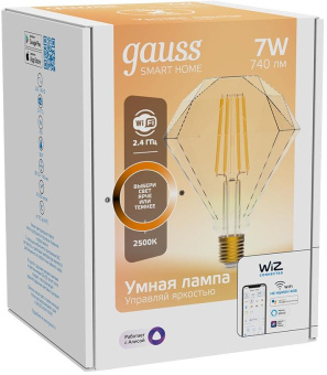 Умная лампа Gauss Smart Home Diamond E27 Wi-Fi (1350112) от магазина РЭССИ