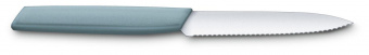 Нож кухонный Victorinox Swiss Modern (6.9006.10W21) стальной универсальный лезв.100мм серрейт. заточка мятный от магазина РЭССИ