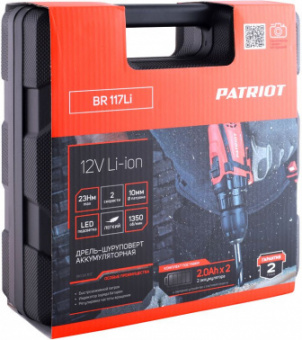 Дрель-шуруповерт Patriot THE ONE BR 117Li аккум. патрон:быстрозажимной (кейс в комплекте) (180301117) от магазина РЭССИ