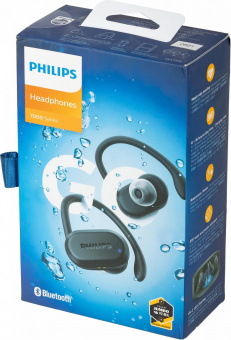 Гарнитура вкладыши Philips TAA7306BK/00 черный беспроводные bluetooth крепление за ухом от магазина РЭССИ