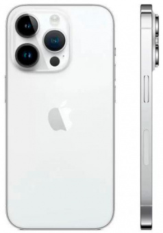 Смартфон Apple A2889 iPhone 14 Pro 128Gb 6Gb серебристый моноблок 3G 4G 1Sim 6.1" 1179x2556 iOS 16 48Mpix 802.11 a/b/g/n/ac/ax NFC GPS GSM900/1800 GSM1900 TouchSc Protect от магазина РЭССИ