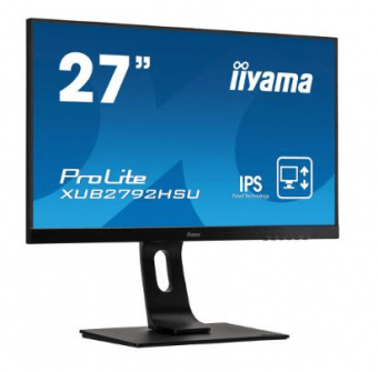 Монитор Iiyama 27" ProLite XUB2792HSU-B5 черный IPS LED 4ms 16:9 HDMI M/M матовая HAS Piv 1000:1 250cd 178гр/178гр 1920x1080 VGA DP FHD USB 9.4кг от магазина РЭССИ