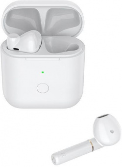 Гарнитура вкладыши QCY T8 белый беспроводные bluetooth в ушной раковине от магазина РЭССИ