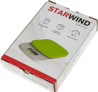 Весы кухонные электронные Starwind SSK2155 макс.вес:2кг зеленый от магазина РЭССИ