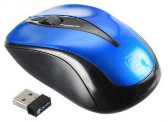 Мышь Оклик 675MW черный/синий оптическая (800dpi) беспроводная USB для ноутбука (3but) от магазина РЭССИ