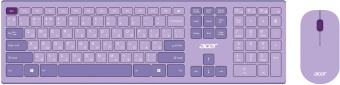 Клавиатура + мышь Acer OCC205 клав:фиолетовый мышь:фиолетовый USB беспроводная slim (ZL.ACCEE.00D) от магазина РЭССИ