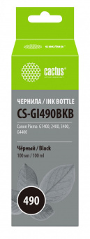 Чернила Cactus CS-GI490BKB GI-490 черный 100мл для Canon Pixma G1400/G2400/G3400 от магазина РЭССИ