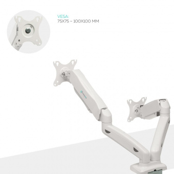 Кронштейн для мониторов Onkron G160W белый 13"-32" макс.16кг настольный поворот и наклон верт.перемещ. от магазина РЭССИ