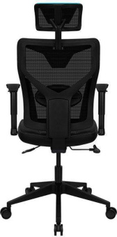 Кресло игровое Aerocool Guardian черный/голубой сиденье черный эко.кожа/сетка крестов. нейлон от магазина РЭССИ