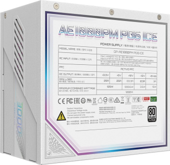 Блок питания Gigabyte ATX 1000W GP-AE1000PM PG5 ICE Gen.5 80+ platinum (20+4pin) APFC 120mm fan 16xSATA Cab Manag RTL от магазина РЭССИ