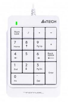 Числовой блок A4Tech Fstyler FK13P белый USB slim для ноутбука (FK13P WHITE) от магазина РЭССИ