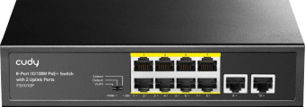 Коммутатор Cudy FS1010P (L2) 10x100Мбит/с 8PoE+ 120W неуправляемый от магазина РЭССИ