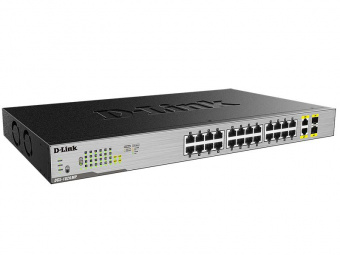 Коммутатор D-Link DGS-1026MP 24G 24PoE неуправляемый от магазина РЭССИ