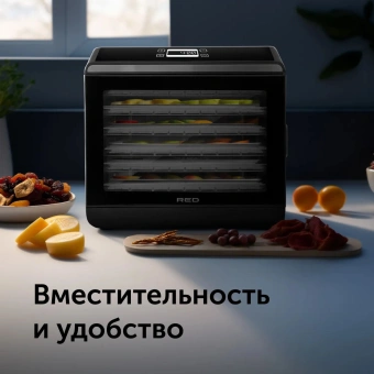 Сушка для фруктов и овощей Red Solution RFD-0151 18под. 500Вт черный от магазина РЭССИ