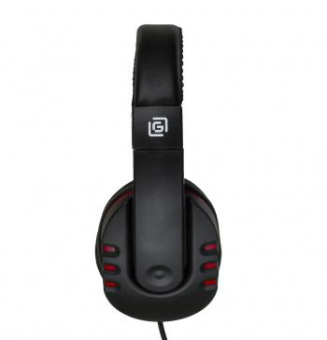 Наушники с микрофоном Оклик HS-L380G ABADDON черный/красный 1.8м мониторные оголовье (1100404) от магазина РЭССИ